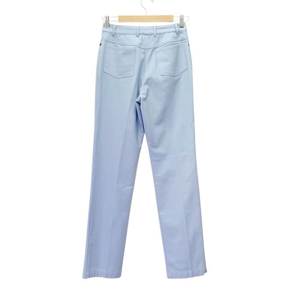 St. John Sport Essentials Light Blue Stretch Cotton Pants Size 2 Straight Leg - Picture 3 of 12